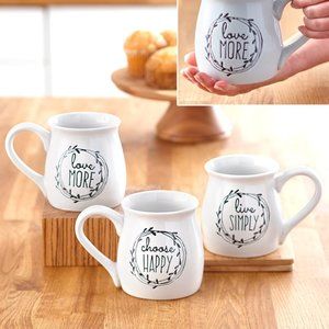 Sentiment Belly Mugs 20oz, Wreath&Words Front&Back